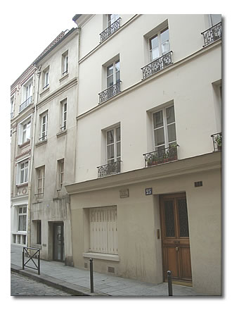 Mérimée a logé 25 rue Tournefort en 1820 (plaque).