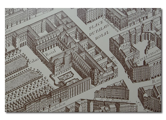 Le Palais Royal (plan Turgot de 1734-1739).
